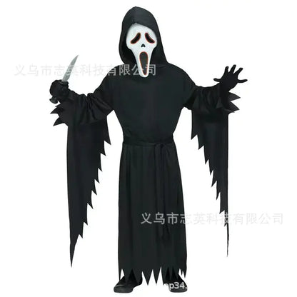 Halloween New Scream Reaper Costume with Mask for Kids
