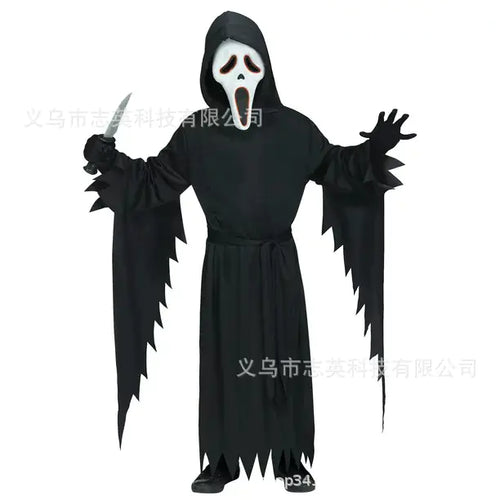 Halloween New Scream Reaper Costume with Mask for Kids